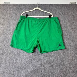 Vintage Sutter Grant Nylon‎ Swim Trunks Shorts Elastic Waist Green 5" inseam- L
